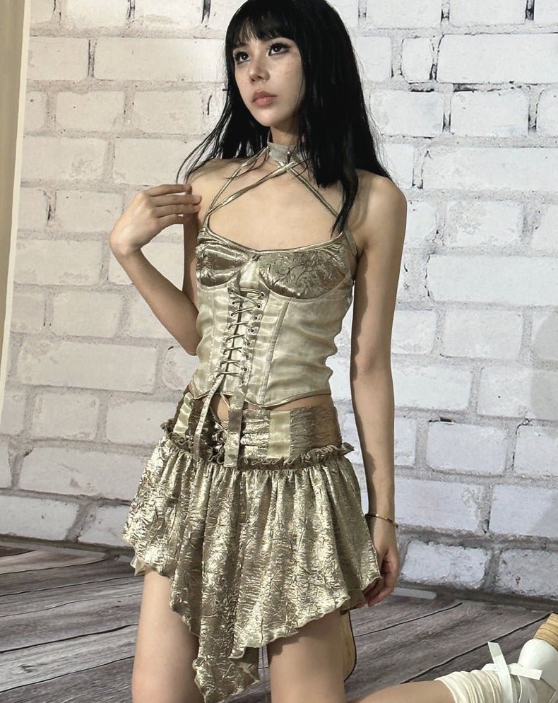 AriaDNAw Original Gold decadent style satin camisole