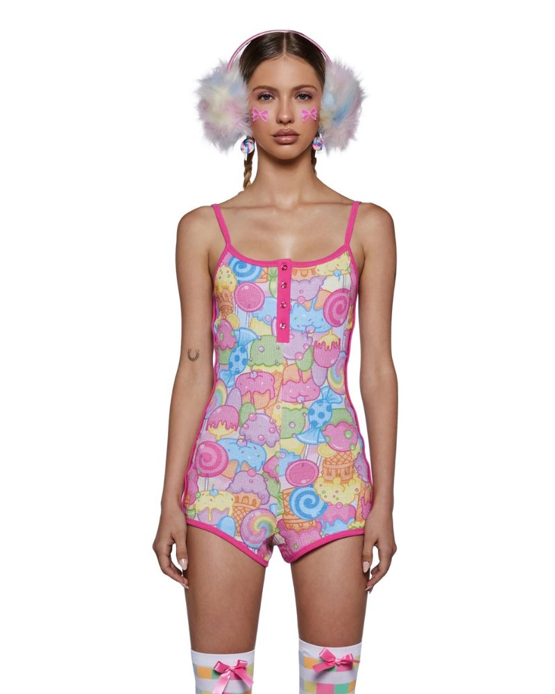 Dolls Kill x Candyland camisole one-piece pajamas home wear