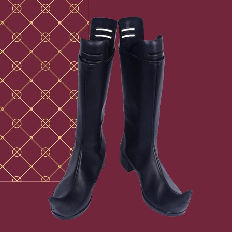 รองเท้าบูทดำหัวเชิ่ด Kurusu Akira Joker Anime Cosplay Boots