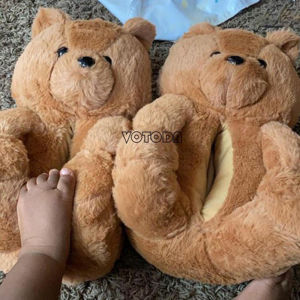 New Arrivals Children's Teddy Bear Slippers Cute Fluffy