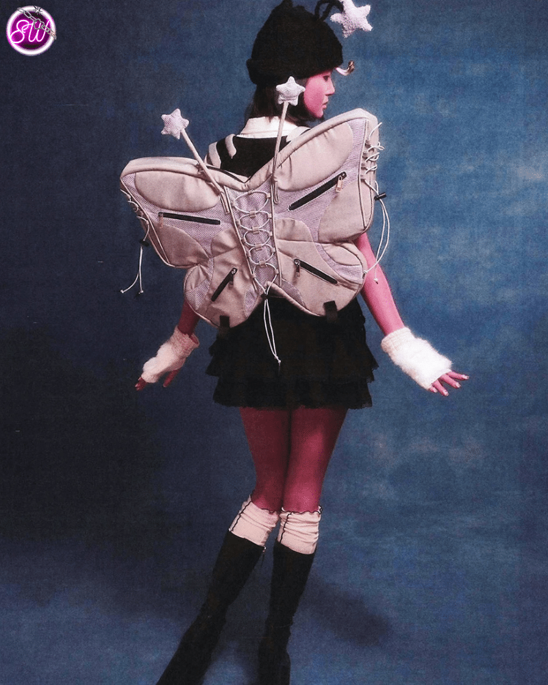 CFIERCE กระเป๋าเป้ chic ร่างผีเสื้อ - Image 7