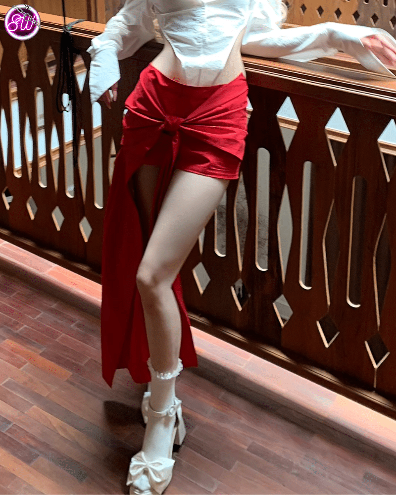 Rase le sol เสื้อเชิ้ตขาวดีไซน์แหวกแนว หรูเซ็กซี่ - Image 5