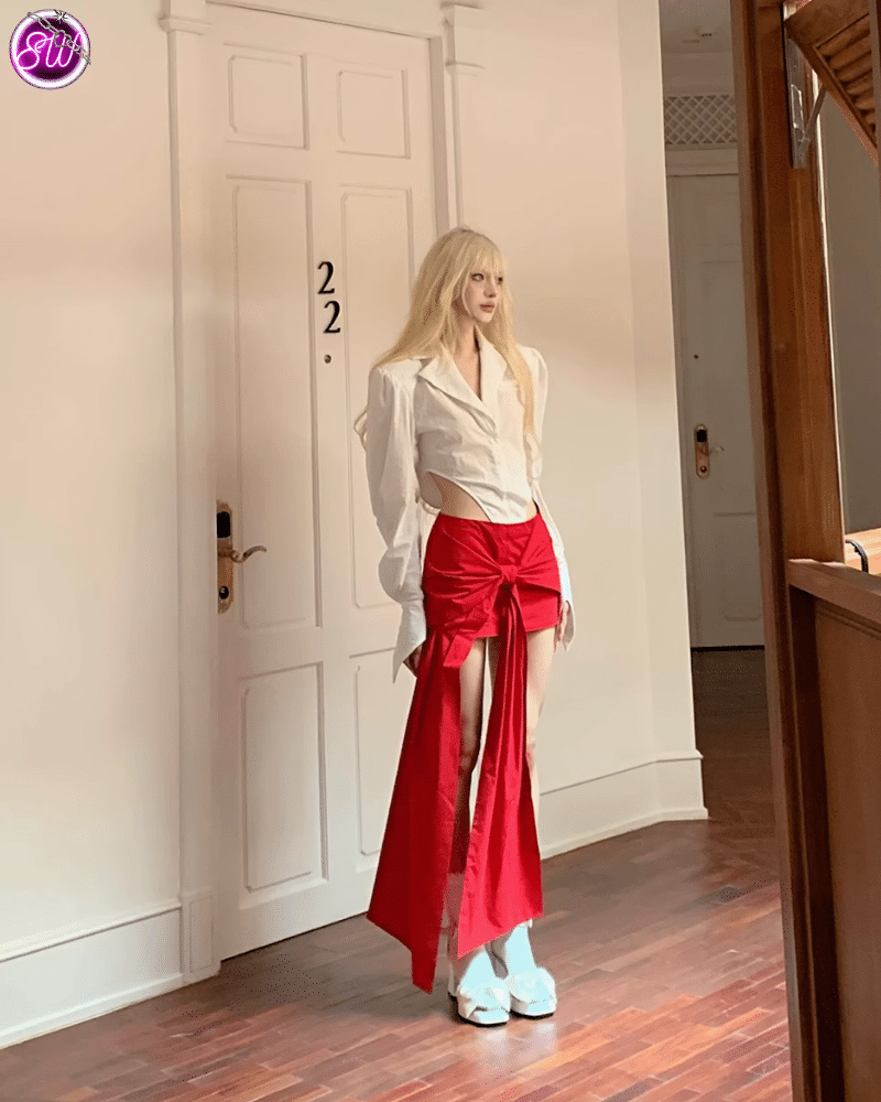 Rase le sol เสื้อเชิ้ตขาวดีไซน์แหวกแนว หรูเซ็กซี่ - Image 6