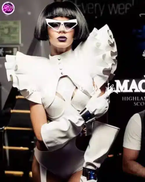 white celebrity party outfit